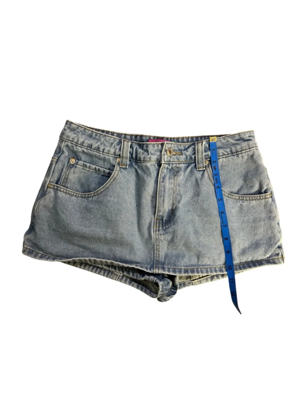 edikted Blue Denim Jean Skirt Shorts M - Picture 4 of 5